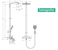 SHOWERPIPE BAÑO RAINDANCE E 360 HANSGROHE